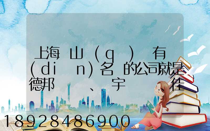 上海寶山區(qū)這有點(diǎn)名氣的公司就是德邦、華宇、佳吉和安能物流,誰(shuí)能分析...